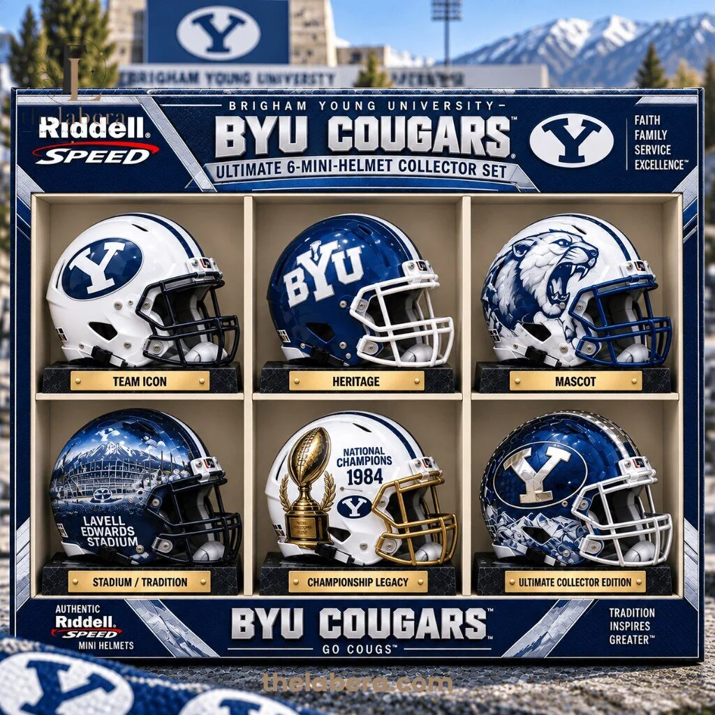 Riddell Speed BYU Cougars Ultimate 6-Mini-Helmet Collector Set Go Cougs 4 Riddell Speed BYU Cougars Ultimate 6-Mini-Helmet Collector Set Go Cougs